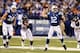 Oct 20, 2013; Indianapolis, IN, USA; Indianapolis Colts quarterback Andrew Luck (12) is pressured by Denver Broncos outside linebacker Von Miller (58) during the first half at Lucas Oil Stadium. Mandatory Credit: Brian Spurlock-USA TODAY Sports