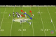 The fake immediately draws the linebackers up, allowing the tight end a free release behind them.