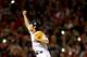 BOSTON, MA - OCTOBER 30: Koji Uehara #19 of the Boston Red Sox reacts after defeating the St. Louis Cardinals 6-1 in Game Six of the 2013 World Series at Fenway Park on October 30, 2013 in Boston, Massachusetts. (Photo by Elsa/Getty Images)