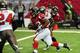 ATLANTA, GA - OCTOBER 20: Jacquizz Rodgers #32 of the Atlanta Falcons carries the ball for a catch for a touchdown against the Tampa Bay Buccaneers at the Georgia Dome on October 20, 2013 in Atlanta, Georgia. (Photo by Scott Cunningham/Getty Images)
