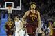 Oct 30, 2013; Cleveland, OH, USA; Cleveland Cavaliers center Anderson Varejao (17) celebrates after a basket in the fourth quarter against the Brooklyn Nets at Quicken Loans Arena. Mandatory Credit: David Richard-USA TODAY Sports