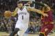CLEVELAND, OH - OCTOBER 30: Deron Williams #8 of the Brooklyn Nets drives past Kyrie Irving #2 of the Cleveland Cavaliers during the first half at Quicken Loans Arena on October 30, 2013 in Cleveland, Ohio. NOTE TO USER: User expressly acknowledges and ag