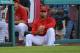 ANAHEIM, CA - AUGUST 21: Albert Pujols #5 of the Los Angeles Angels of Anaheim looks on from the dugout during the game against the Cleveland Indians at Angel Stadium of Anaheim on August 21, 2013 in Anaheim, California. (Photo by Lisa Blumenfeld/Getty