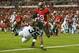 TAMPA, FL - OCTOBER 24: Mike Tolbert #35 of the Carolina Panthers dives for a touchdown during a game against the Tampa Bay Buccaneers at Raymond James Stadium on October 24, 2013 in Tampa, Florida. (Photo by Mike Ehrmann/Getty Images)