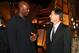 UNCASVILLE, CT - SEPTEMBER 12: Inductee John Stockton and former Utah Jazz teammate Karl Malone speak during the Basketball Hall of Fame Class of 2009 Induction Weekend at Mohegan Sun Resort and Casino on September 12, 2009 in Uncasville, Connecticut. NOT