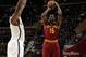 CLEVELAND, OH - OCTOBER 30: Anthony Bennett #15 of the Cleveland Cavaliers goes up for the shot against Andray Blatche #0 of the Brooklyn Nets at The Quicken Loans Arena on October 30, 2013 in Cleveland, Ohio. NOTE TO USER: User expressly acknowledges an