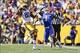 Oct 12, 2013; Baton Rouge, LA, USA; LSU Tigers wide receiver Jarvis Landry (80) catches a pass as Florida Gators defensive back Vernon Hargreaves (1) during the first half of a game at Tiger Stadium. Mandatory Credit: Derick E. Hingle-USA TODAY Sports