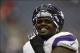Dec 23, 2012; Houston, TX, USA; Minnesota Vikings defensive tackle Fred Evans (90) runs off the field against the Houston Texans after the game at Reliant Stadium. The Vikings won 23-6. Mandatory Credit: Thomas Campbell-USA TODAY Sports