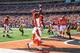CINCINNATI, OH - SEPTEMBER 22: Giovani Bernard #25 of the Cincinnati Bengals celebrates after running for a touchdown during the NFL game against the Green Bay Packers at Paul Brown Stadium on September 22, 2013 in Cincinnati, Ohio. (Photo by Andy Lyons
