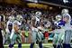 Oct 27, 2013; Detroit, MI, USA; Dallas Cowboys wide receiver Dez Bryant (88) celebrates with teammates after scoring a touchdown during the fourth quarter against the Detroit Lions at Ford Field. Mandatory Credit: Andrew Weber-USA TODAY Sports