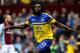 BIRMINGHAM, ENGLAND - OCTOBER 26: Romelu Lukaku of Everton celebrates after scoring the opening goal of the game during the Barclays Premier League match between Aston Villa and Everton at Villa Park on October 26, 2013 in Birmingham, England (Photo by