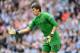 LONDON, ENGLAND - APRIL 14: Costel Pantilimon of Manchester City organises his defence during the FA Cup with Budweiser Semi Final match between Chelsea and Manchester City at Wembley Stadium on April 14, 2013 in London, England. (Photo by Mike Hewitt/G