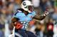 NASHVILLE, TN - DECEMBER 17: Running back Chris Johnson #28 of the Tennessee Titans runs with the ball against the New York Jets at LP Field on December 17, 2012 in Nashville, Tennessee. (Photo by Andy Lyons/Getty Images)