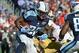 Oct 20, 2013; Nashville, TN, USA; Tennessee Titans running back Chris Johnson (28) carries the ball against the San Francisco 49ers during the first half at LP Field. Mandatory Credit: Don McPeak-USA TODAY Sports