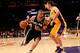 LOS ANGELES, CA - NOVEMBER 01: Tony Parker #9 of the San Antonio Spurs drives against Steve Nash #10 of the Los Angeles Lakers at Staples Center on November 1, 2013 in Los Angeles, California. NOTE TO USER: User expressly acknowledges and agrees that, b