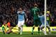 MANCHESTER, ENGLAND - NOVEMBER 02: Alvaro Negredo of Manchester City celebrates scoring the fourth goal during the Barclays Premier League match between Manchester City and Norwich City at Etihad Stadium on November 2, 2013 in Manchester, England. (Phot