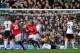 LONDON, ENGLAND - NOVEMBER 02: Luis Antonio Valencia of Manchester United turs to celebrate after scoring the first goal during the Barclays Premier League match between Fulham and Manchester United at Craven Cottage on November 2, 2013 in London, Englan