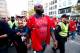 BOSTON, MA - NOVEMBER 02: David Ortiz #34 of the Boston Red Sox walks down Boylston Street near the finish line of the Boston Marathon during the World Series victory parade on November 2, 2013 in Boston, Massachusetts. (Photo by Jared Wickerham/Getty I