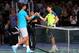 PARIS, FRANCE - NOVEMBER 02: David Ferrer of Spain is congratulated by Rafael Nadal of Spain after their match during day six of the BNP Paribas Masters at Palais Omnisports de Bercy on November 2, 2013 in Paris, France. (Photo by Julian Finney/Getty Im