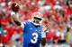 JACKSONVILLE, FL - NOVEMBER 02: Tyler Murphy #3 of the Florida Gators attempts a pass during the game against the Georgia Bulldogs at EverBank Field on November 2, 2013 in Jacksonville, Florida. (Photo by Sam Greenwood/Getty Images)