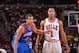 PHILADELPHIA, PA - NOVEMBER 2: Michael Carter-Williams #1 of the Philadelphia 76ers defends against Derrick Rose #1 of the Chicago Bulls at the Wells Fargo Center on November 2, 2013 in Philadelphia, Pennsylvania. NOTE TO USER: User expressly acknowledg