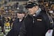 Nov 2, 2013; Columbia, MO, USA; Missouri Tigers head coach Gary Pinkel walks on the field to congratulate Tennessee Volunteers head coach Butch Jones (not pictured) after the game at Faurot Field. Missouri won 31-3. Mandatory Credit: Denny Medley-USA TODA