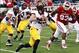 Nov 2, 2013; Bloomington, IN, USA; Minnesota Golden Gophers quarterback Philip Nelson (9) scrambles out of the pocket during the second half against the Indiana Hoosiers at Memorial Stadium. Minnesota won 42-39. Mandatory Credit: Pat Lovell-USA TODAY Spo
