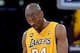 Apr 9, 2013; Los Angeles, CA, USA; Los Angeles Lakers power shooting guard Kobe Bryant (24) in the second half against the New Orleans Hornets at the Staples Center. Lakers won 104-96. Mandatory Credit: Jayne Kamin-Oncea-USA TODAY Sports