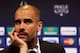 PRAGUE, CZECH REPUBLIC - AUGUST 30: In this handout image provided by UEFA, Manager Josep Guardiola of Bayern Munich talks to the media after the UEFA Super Cup match between Bayern Muenchen and Chelsea FC at Stadion Eden on August 30, 2013 in Prague, Cz