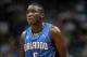 Oct 30, 2013; Minneapolis, MN, USA; Orlando Magic guard Victor Oladipo (5) looks on during the second quarter against the Minnesota Timberwolves at Target Center. The Timberwolves defeated the Magic 120-115 in overtime. Mandatory Credit: Brace Hemmelgarn-
