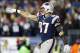 Nov 3, 2013; Foxborough, MA, USA; New England Patriots tight end Rob Gronkowski (87) reacts during the second quarter against the Pittsburgh Steelers at Gillette Stadium. Mandatory Credit: Greg M. Cooper-USA TODAY Sports