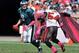 TAMPA, FL - OCTOBER 13: Quarterback Nick Foles #9 of the Philadelphia Eagles looks to pass in the 2nd half against the Tampa Bay Buccaneers October 13, 2013 at Raymond James Stadium in Tampa, Florida. The Eagles won 31 - 20. (Photo by Al Messerschmidt/Get