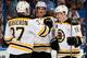 Loui Eriksson (center) and Reilly Smith (right) both came to Boston as part of the Seguin-centric trade.