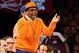 Apr 14, 2013; New York, NY, USA; American director Spike Lee reacts during the second quarter of the game between the New York Knicks and the Indiana Pacers at Madison Square Garden. Mandatory Credit: Anthony Gruppuso-USA TODAY Sports