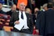 BARCELONA, SPAIN - MAY 01: Uli Hoeness President of Bayern Muenchen looks on prior to kickoff during the UEFA Champions League semi final second leg match between Barcelona and FC Bayern Muenchen at Nou Camp on May 1, 2013 in Barcelona, Spain. (Photo by