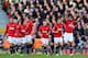 LONDON, ENGLAND - NOVEMBER 02: Luis Antonio Valencia of Manchester United (R) celebrates scoring the first goal during the Barclays Premier League match between Fulham and Manchester United at Craven Cottage on November 2, 2013 in London, England. (Photo