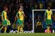 MANCHESTER, ENGLAND - NOVEMBER 02: (L-R) Michael Turner, Russel Martin and Sebastien Bassong of Norwich look dejected at the end of during the Barclays Premier League match between Manchester City and Norwich City at Etihad Stadium on November 2, 2013 in