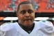 Oct 20, 2013; Miami Gardens, FL, USA; Miami Dolphins tackle Jonathan Martin (71) walks off the field after a game against the Buffalo Bills at Sun Life Stadium. Mandatory Credit: Steve Mitchell-USA TODAY Sports