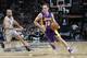 SAN ANTONIO, TX - APRIL 21: Steve Nash #10 of the Los Angeles Lakers drives against Tony Parker #9 of the San Antonio Spurs during the Game One of the Western Conference Quarterfinals between the Los Angeles Lakers and the San Antonio Spurs on April 21,