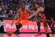 Oct 31, 2013; Chicago, IL, USA; New York Knicks point guard Raymond Felton (2) drives past Chicago Bulls point guard Derrick Rose (1) during the second quarter at United Center. Mandatory Credit: Dennis Wierzbicki-USA TODAY Sports