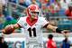 JACKSONVILLE, FL - NOVEMBER 02: Aaron Murray #11 of the Georgia Bulldogs attempts a pass during the game against the Florida Gators at EverBank Field on November 2, 2013 in Jacksonville, Florida. (Photo by Sam Greenwood/Getty Images)