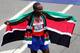 NEW YORK, NY - NOVEMBER 03: Geoffrey Mutai of Kenya celebrates after he won the 2013 ING New York City Marathon on November 3, 2013 in New York City. (Photo by Elsa/Getty Images)