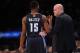NEW YORK, NY - OCTOBER 25: Charlotte Bobcats Head Coach Steve Clifford talks with Kemba Walker #15 of the Charlotte Bobcats during the first half of the game against the New York Knicks at Madison Square Garden on October 25, 2013 in New York City. The B