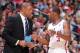 LOS ANGELES, CA - OCTOBER 31: Doc Rivers and Chris Paul #3 of the Los Angeles Clippers converse during a game against the Golden State Warriors at STAPLES Center on October 31, 2013 at in Los Angeles, California. NOTE TO USER: User expressly acknowledges