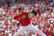 CINCINNATI, OH - SEPTEMBER 28: Bronson Arroyo #61 of the Cincinnati Reds throws a pitch during the game against the Pittsburgh Pirates at Great American Ball Park on September 28, 2013 in Cincinnati, Ohio. (Photo by John Sommers II/Getty Images)