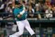 SEATTLE, WA - AUGUST 26: Kendrys Morales #8 of the Seattle Mariners hits into a groundout in the sixth inning against the Texas Rangers at Safeco Field on August 26, 2013 in Seattle, Washington. (Photo by Otto Greule Jr/Getty Images)