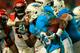 MIAMI GARDENS, FL - OCTOBER 31: Daniel Thomas #33 of the Miami Dolphins rushes against the Cincinnati Bengals at Sun Life Stadium on October 31, 2013 in Miami Gardens, Florida. (Photo by Chris Trotman/Getty Images)
