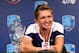 NEW HAVEN, CT - AUGUST 24: Simona Halep of Romania answers questions during a press conference after the Women's Final on Day Seven of the New Haven Open at Yale at the Connecticut Tennis Center on August 24, 2013 in New Haven, Connecticut. Halep defeate