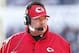 Nov 3, 2013; Orchard Park, NY, USA; Kansas City Chiefs head coach Andy Reid on the sideline against the Buffalo Bills during the second half at Ralph Wilson Stadium. Chiefs beat the Bills 23-13. Mandatory Credit: Kevin Hoffman-USA TODAY Sports