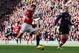 MANCHESTER, ENGLAND - NOVEMBER 03: Robin van Persie of Manchester United shoots at goal during the Barclays Premier League match between Manchester United and Arsenal at Old Trafford on November 3, 2012 in Manchester, England. (Photo by Alex Livesey/Gett